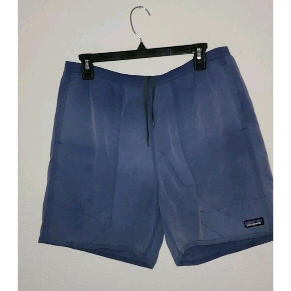 Vintage Patagonia Swim Trunks Shorts Mens M lightwash Blue Mesh Lined W/ Pockets - Picture 1 of 6